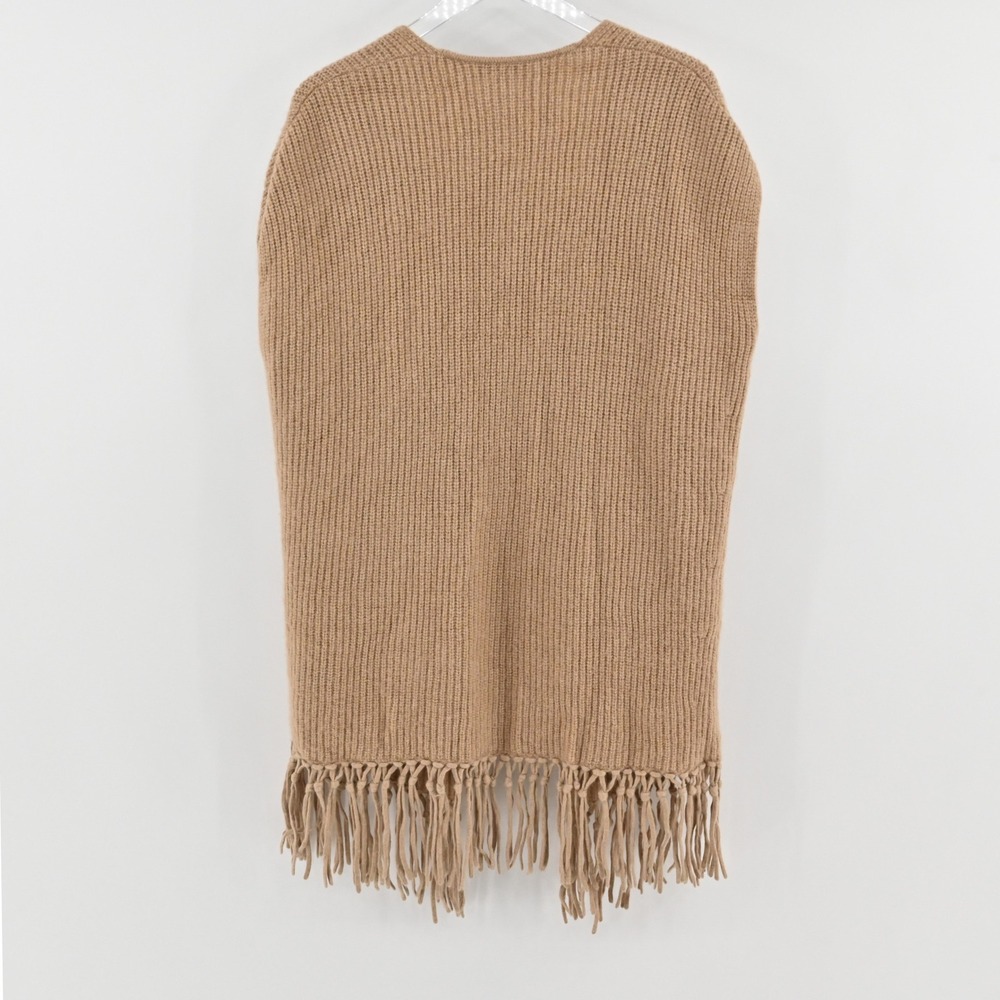Calypso St Barth Fringe Cardigan Womens Size XS Tan Wool Alpaca Boho Rabbit Hair - Picture 3 of 13